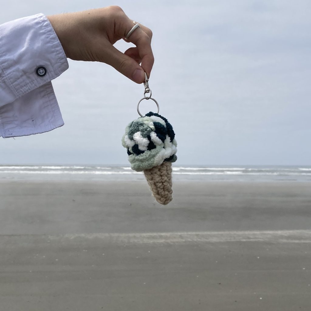 Matcha Ice-cream Keychain