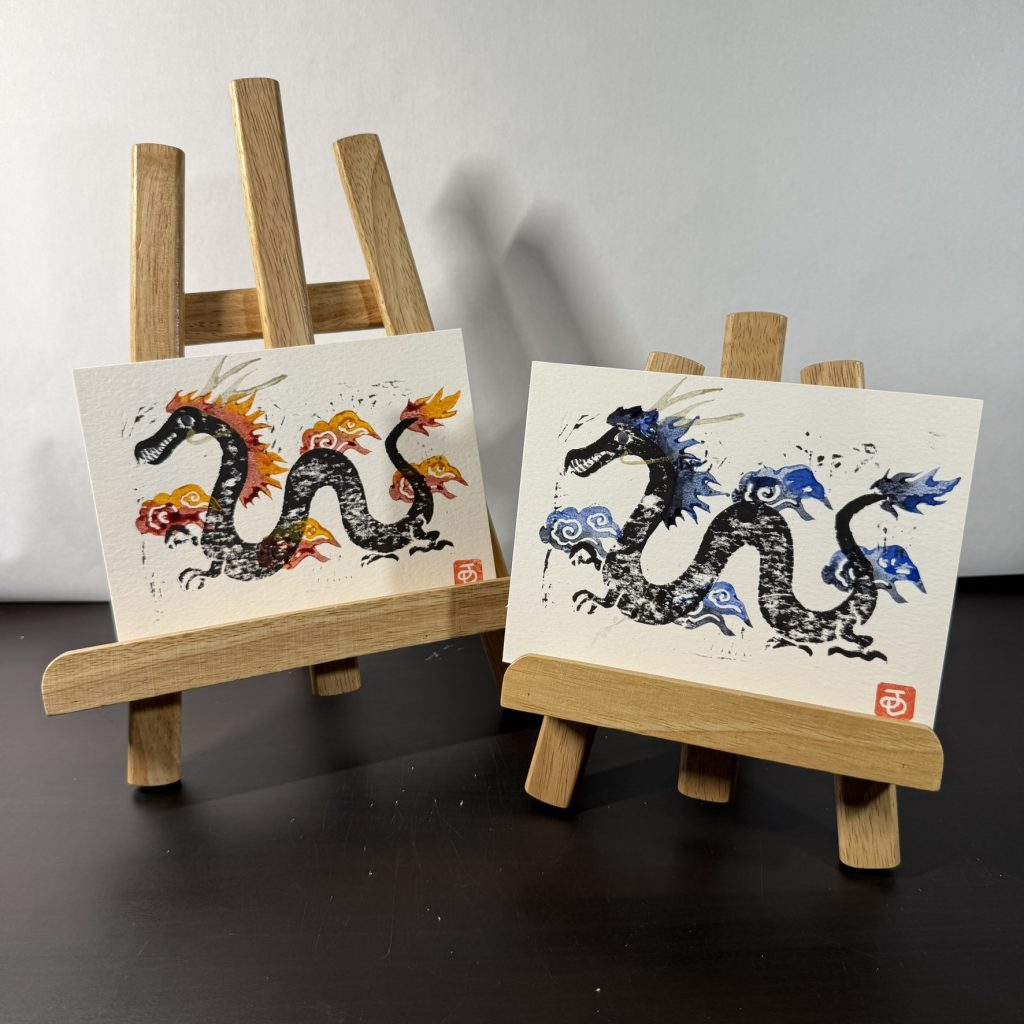 Water and Fire Zodiac Dragon Cards